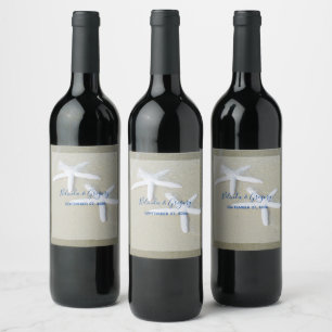 Étiquette Pour Bouteilles De Vin Mariage de Starfish Beach