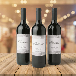 Étiquette Pour Bouteilles De Vin Mariage d'eau Vintage élégant