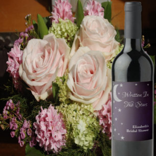Étiquette Pour Bouteilles De Vin Mariage écrit dans les étoiles