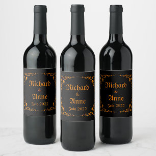 Étiquette Pour Bouteilles De Vin Mariage gothique ou d'Halloween