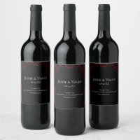 Mariage gothique rouge et noir