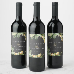 Étiquette Pour Bouteilles De Vin Mariage personnalisé Lemon Grove italien