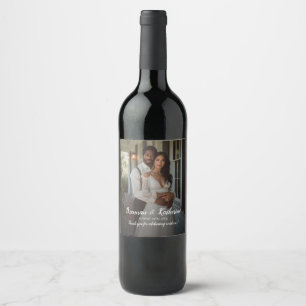 Étiquette Pour Bouteilles De Vin Mariage photo moderne et élégant