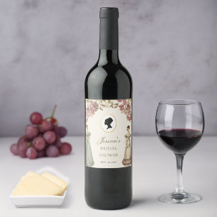 Étiquette Pour Bouteilles De Vin Mariage Régence Fleurs Vintage Antique