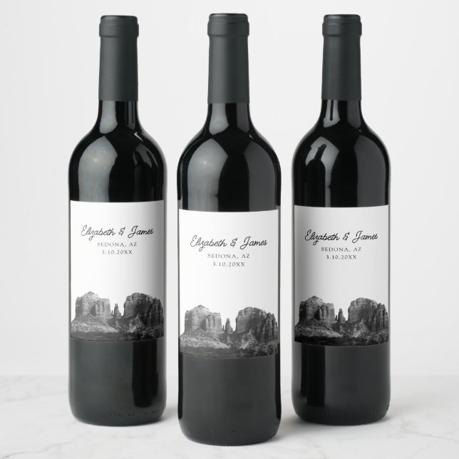 Étiquette Pour Bouteilles De Vin Mariage Sedona Favor Arizona Personnalisé (Bouteilles)