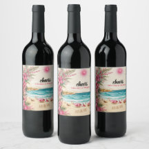 Mariage sur la plage rose