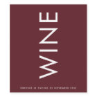 Maroon Bourgogne Moderne Gras Gros Monogramme Élég