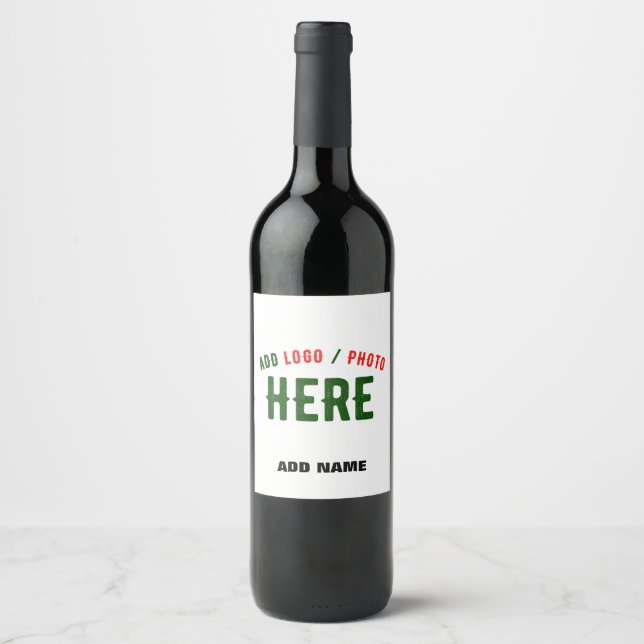 ÉTIQUETTE POUR BOUTEILLES DE VIN MARQUE BLANCHE VERIFIEE PERSONNALISABLE MODERNE ET (Devant)