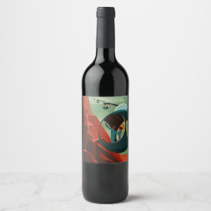 Étiquette Pour Bouteilles De Vin Mars Olympus Mons Système solaire Volcano le plus