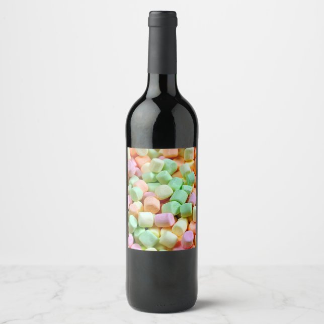 Étiquette Pour Bouteilles De Vin Marshmallows miniatures (Devant)