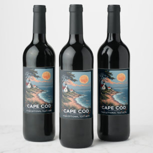 Étiquette Pour Bouteilles De Vin Massachusetts Cape Cod