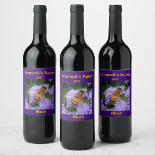 Étiquette Pour Bouteilles De Vin Mead Miel Étiquette de vin