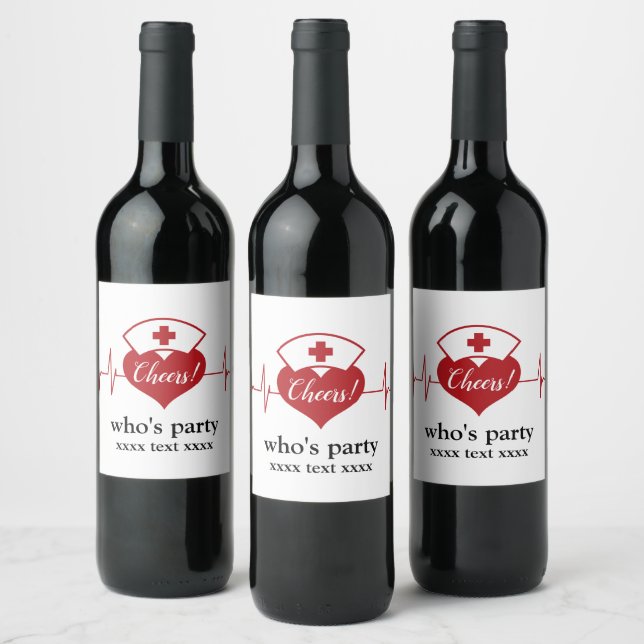 Étiquette Pour Bouteilles De Vin Médecin, Infirmière, Médicale, hôpital (Bouteilles)