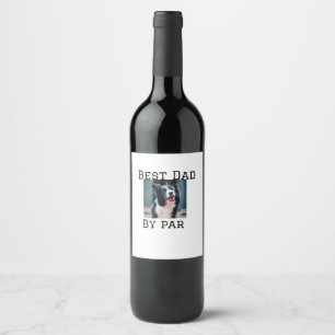 Étiquette Pour Bouteilles De Vin Meilleur papa par par chien animal photo moderne s