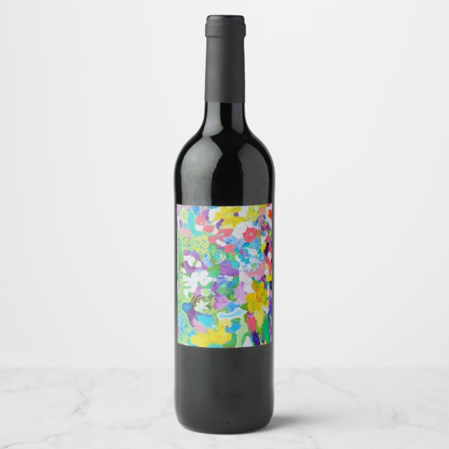 Étiquette Pour Bouteilles De Vin Mélodie du pré par Lydia's Art-Sangria (Devant)