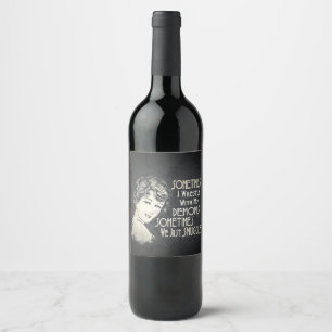 Étiquette Pour Bouteilles De Vin Meme des femmes sarcastiques d'expression parfois