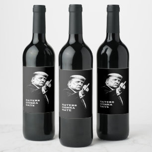 Étiquette Pour Bouteilles De Vin Meme Drôle Trump Doigt D'honneur 2026