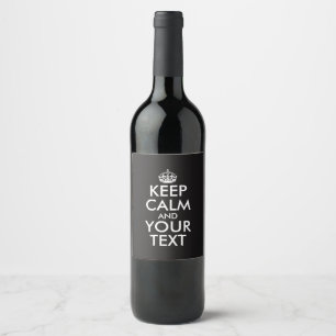 Étiquette Pour Bouteilles De Vin Mème internet personnalisé CONSERVEZ CALME et VOTR