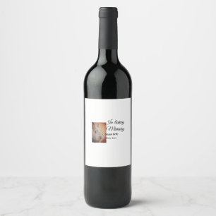 Étiquette Pour Bouteilles De Vin Mémento commémoratif en souvenir affectueux ajoute