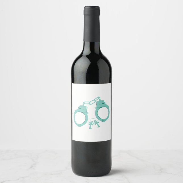 Étiquette Pour Bouteilles De Vin Menottes (Devant)