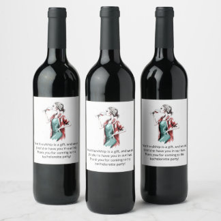 Étiquette Pour Bouteilles De Vin Merci Bachelorette