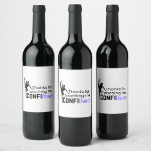 Étiquette Pour Bouteilles De Vin Merci d'enseigner ConfiDance !