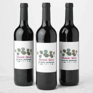 Étiquette Pour Bouteilles De Vin Merci en hébreu - Todah Raba Gratitude juive