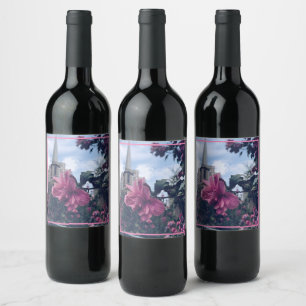 Étiquette Pour Bouteilles De Vin Mère Nature - Floral Vintage