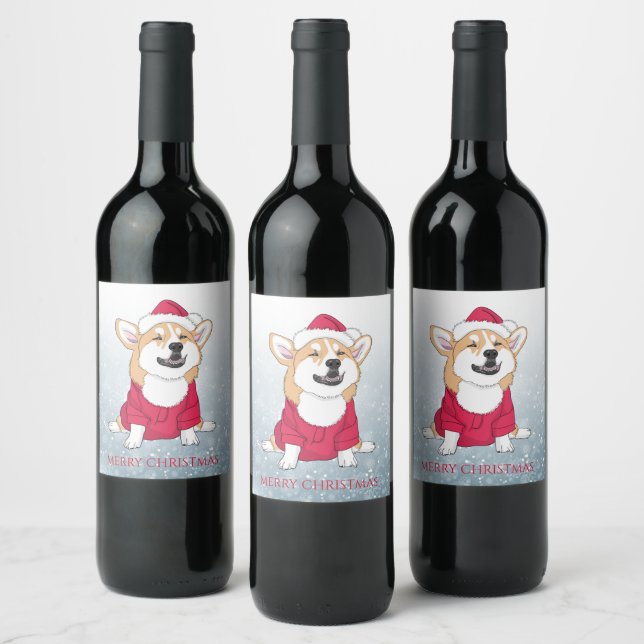 Étiquette Pour Bouteilles De Vin Merry Christmas (Bouteilles)