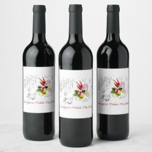 Étiquette Pour Bouteilles De Vin Mme Originalité