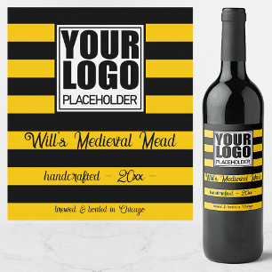 Étiquette Pour Bouteilles De Vin Modèle de logo d'étiquette de hydromel Fun Bumble