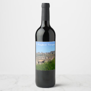 Étiquette Pour Bouteilles De Vin Modèle de Pompeii Italie
