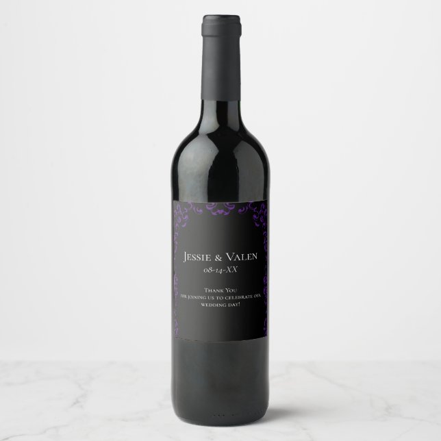 ÉTIQUETTE POUR BOUTEILLES DE VIN MODÈLE SWIRL (Devant)