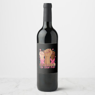 Étiquette Pour Bouteilles De Vin Mois De Sensibilisation Au Cancer Du Sein En Octob