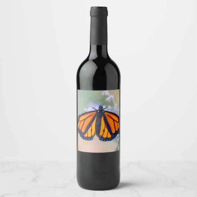 Étiquette Pour Bouteilles De Vin Monarch Butterfly (Devant)