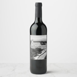 Étiquette Pour Bouteilles De Vin Monastère de l'île vintage Cannes-Saint-Honorat