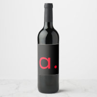 Monogramme initiale lettre rouge noir moderne simp