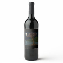 Moonlit River Tree Wine Label