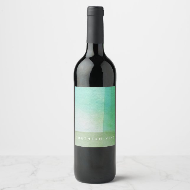 Étiquette Pour Bouteilles De Vin Moteur de lavage aquarelle personnalisé (Devant)