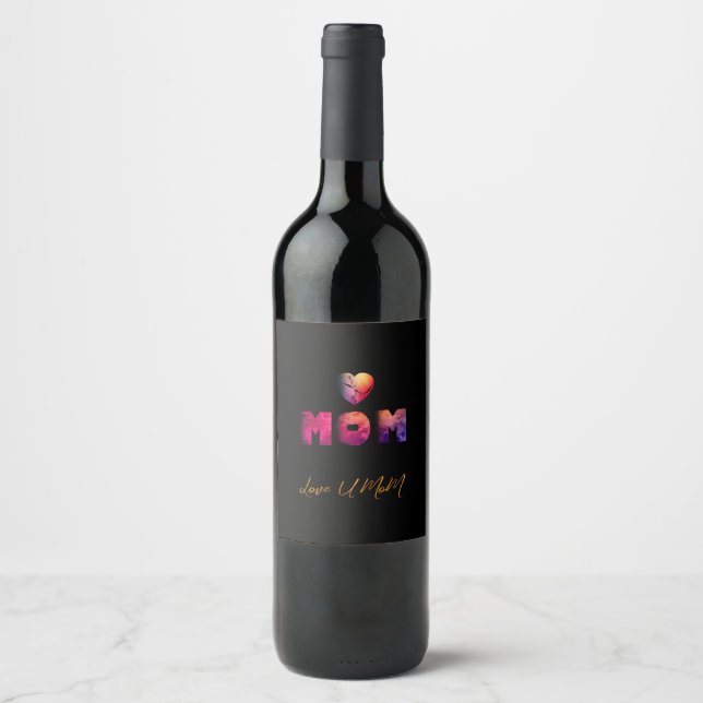 Étiquette Pour Bouteilles De Vin mothers day (Devant)