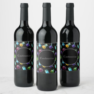 Étiquette Pour Bouteilles De Vin Motif de potions magiques