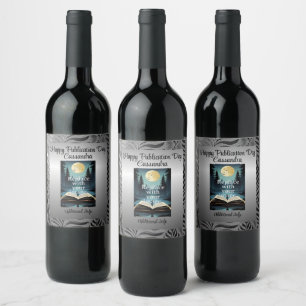 Étiquette Pour Bouteilles De Vin Motif Feuille argent