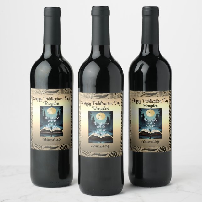 Étiquette Pour Bouteilles De Vin Motif Gold Leaf (Bouteilles)