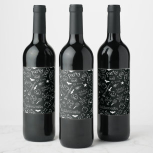 Étiquette Pour Bouteilles De Vin Motif Halloween 1