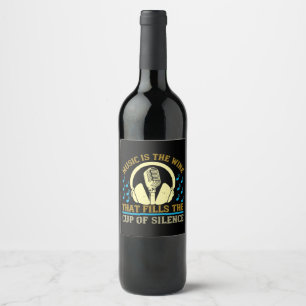 Étiquette Pour Bouteilles De Vin Musique -