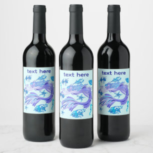 Étiquette Pour Bouteilles De Vin Mystic Fairy Purple Créature Carreaux en céramique