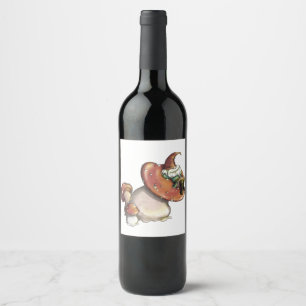 Étiquette Pour Bouteilles De Vin Napping Gnome