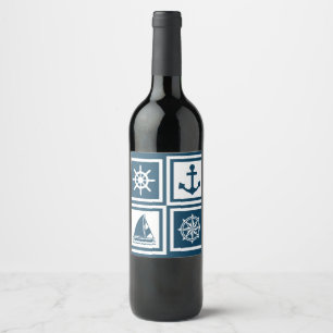 Étiquette Pour Bouteilles De Vin Nautical themed design
