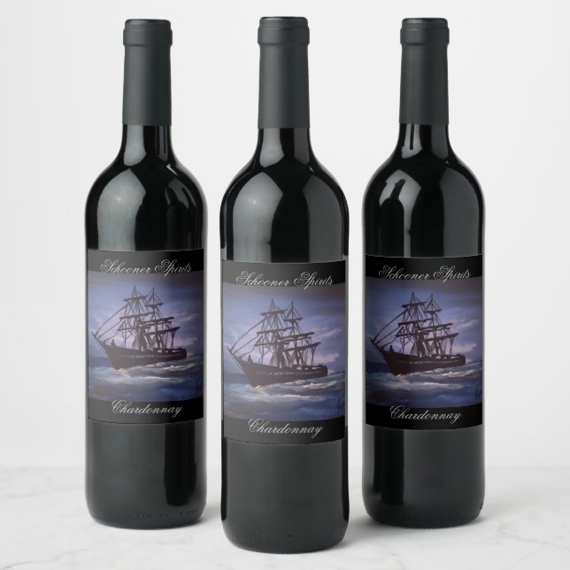 Étiquette Pour Bouteilles De Vin Navire Clipper (Bouteilles)