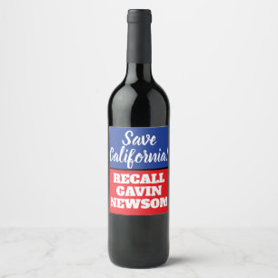 Étiquette Pour Bouteilles De Vin Newsom du gouverneur de la Californie